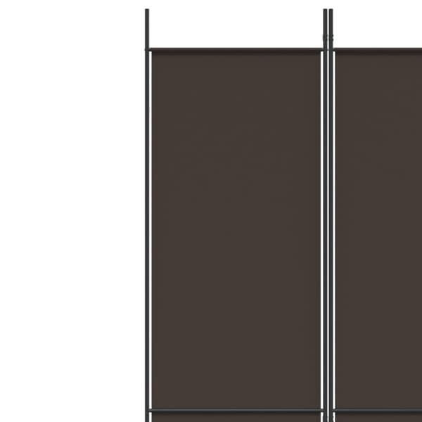 Rumsavdelare 4 paneler brun 200x220 cm tyg