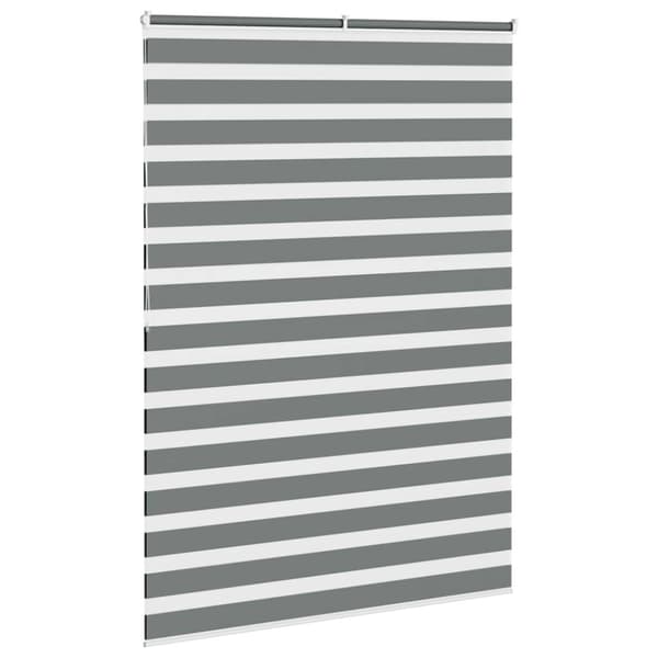 Rullgardin zebra mörkgrå 165x200 cm tyg bredd 160,9cm polyester