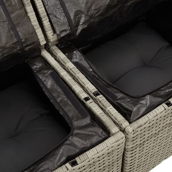 Trädgårdsoffset 8 st Poly rattan