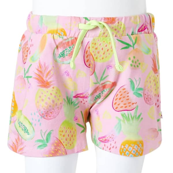Barnshorts med snöre mild rosa 116
