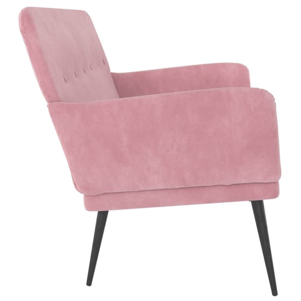 Bänk rosa 108x79x79 cm sammet