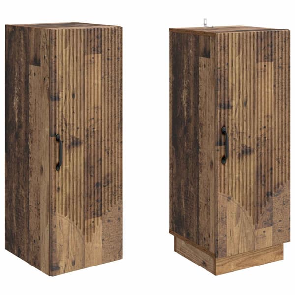 Skåpset 2 pcs Gammalt trä Konstruerat trä