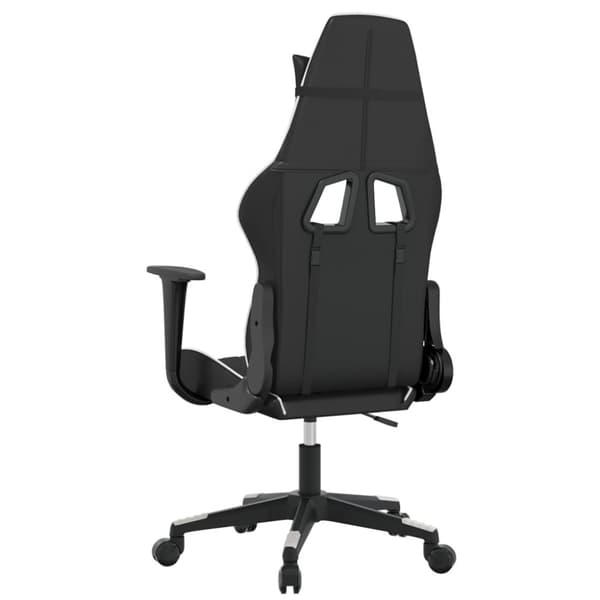Gamingstol svart och vit konstläder