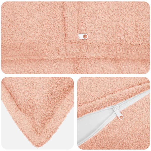 Kuddöverdrag 6 st HOUTEN Rosa 50 x 75 cm Bouclé