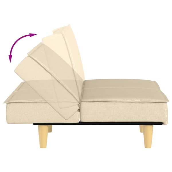 Bäddsoffa gräddvit tyg