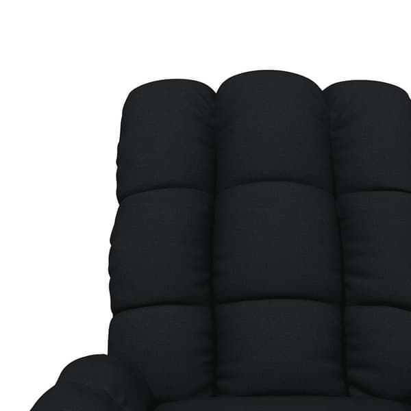 Massagefåtölj svart tyg