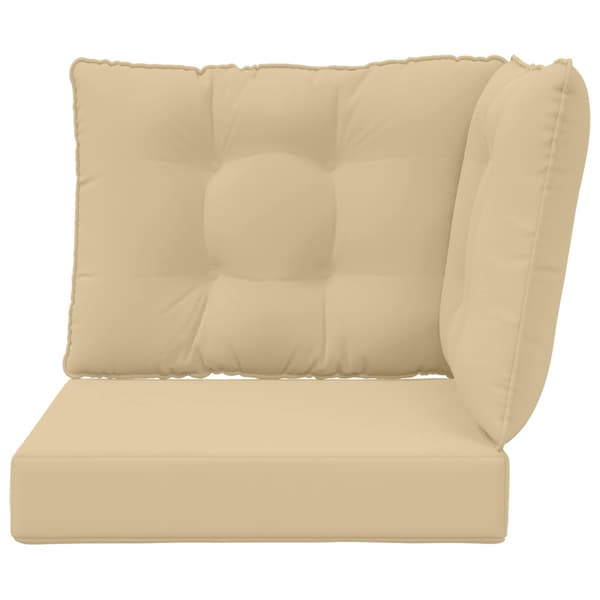 Utomhus Soffa Kudde 3 pcs Beige Polyester