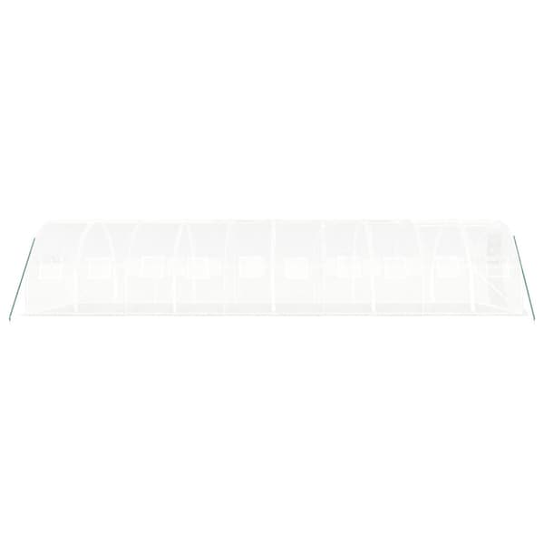 Växthus med stålram vit 30 m² 10x3x2 m