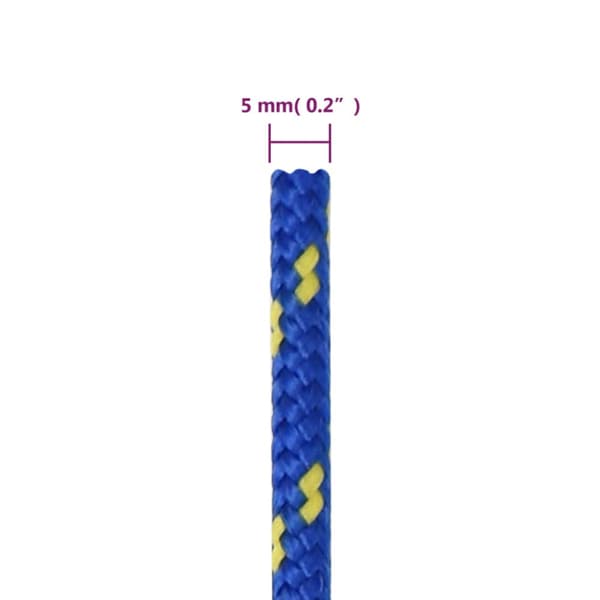 Båtlina blå 5 mm 500 m polypropen