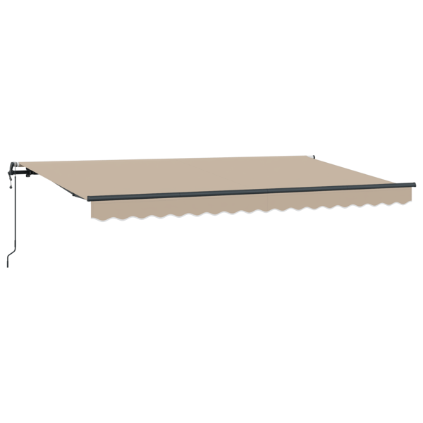 Utfällbar markis Beige 400 x 200 cm tyg
