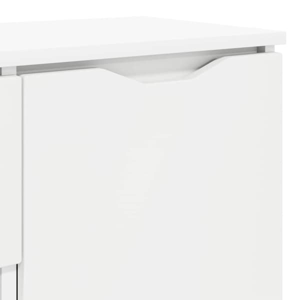 Sideboard med låda Vit 100 x 30 x 65,6 Konstruerat trä