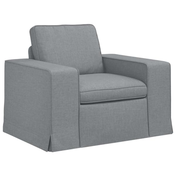 Soffset 2 pcs Ljusgrå 182 x 80 x 82 cm tyg