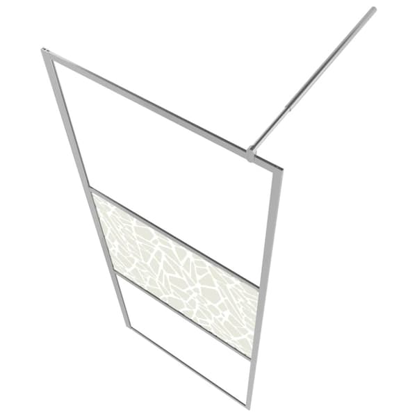 Duschvägg med ESG-glas stendesign 100x195 cm