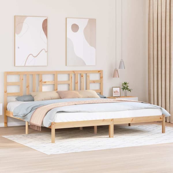 Sängram massivt trä 200x200 cm