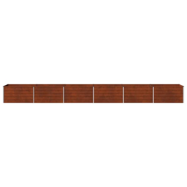 Höjd Trädgårdsbädd Rostig 600 x 80 x 55 cm corton