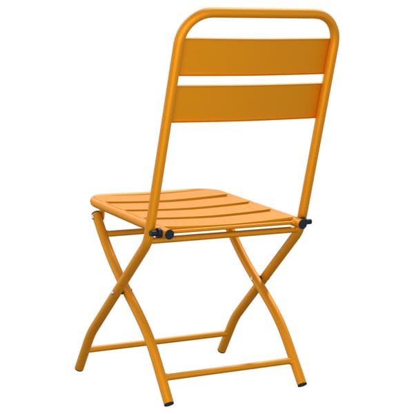 Fällstol för trädgård 2 pcs Senapsgul 42 x 52 x 82cm