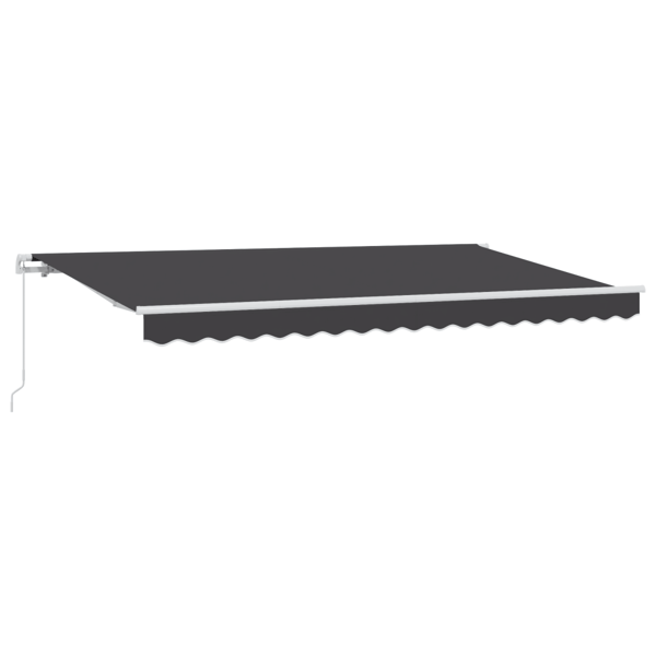 Utfällbar markis Antracit 350 x 200 cm tyg