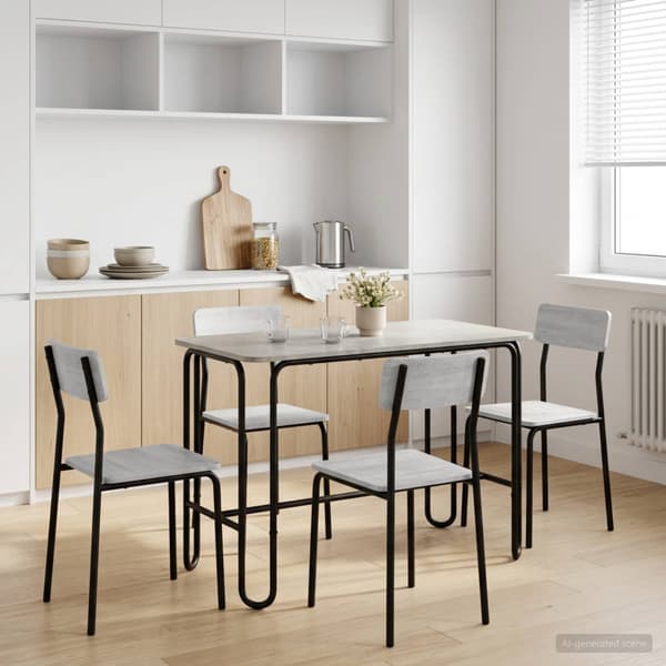 Matbord 100 x 50 x 75 cm Konstruerat trä Betonggrå Rektangulär