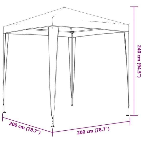 Partytält 2x2 m blå