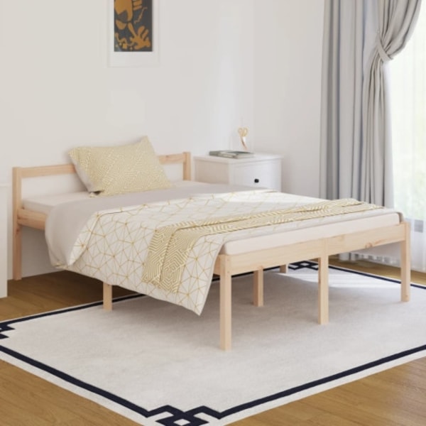 Säng 140x190 cm massiv furu