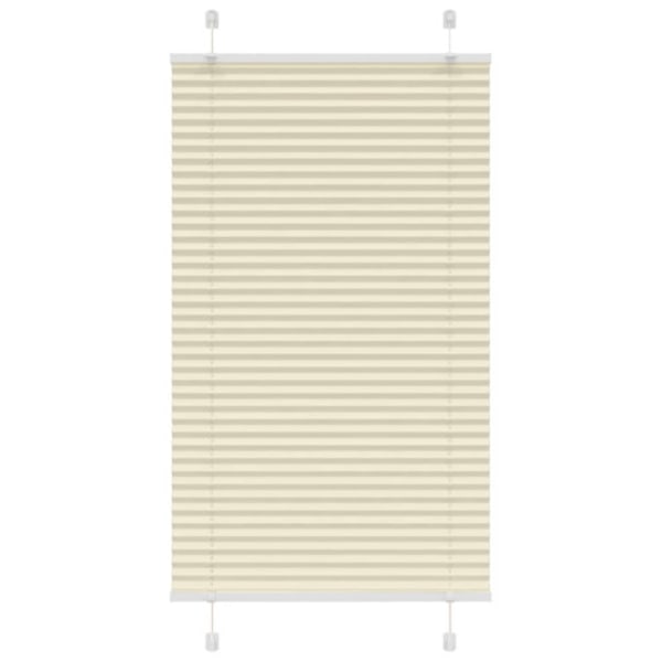Plisserad persienn cremefärgad 70x100 cm tyg bredd 69,4 cm