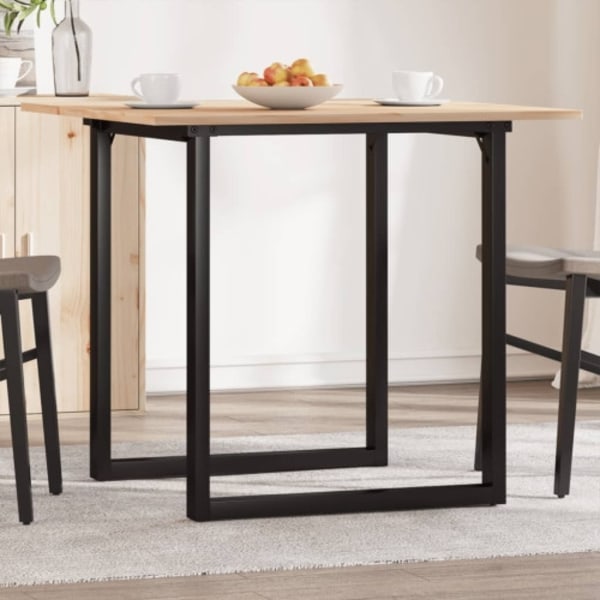 Matbord O-ram 80x80x75 cm massiv furu och stål