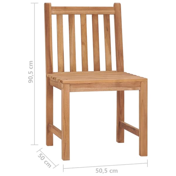 Trädgårdsstolar 2 st med dynor massiv teak