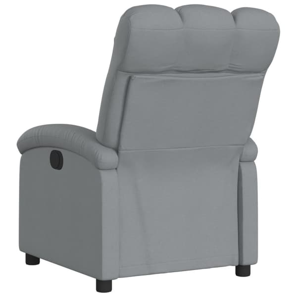 Reclinerfåtölj ljusgrå tyg