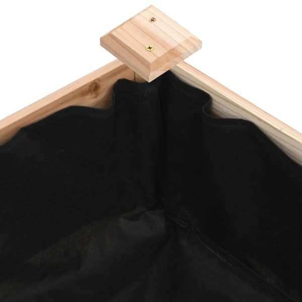 Odlingslåda med foder 120x60x25 cm massivt granträ
