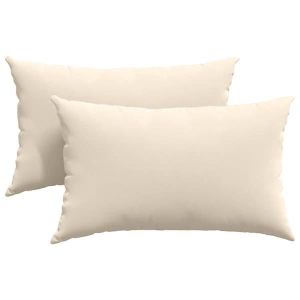 Sofakuddar 2 pcs Beige 50 x 30 cm tyg