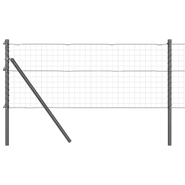 Stängselstolpe 52 pcs Grå 3,2 x 3,2 x 80 cm
