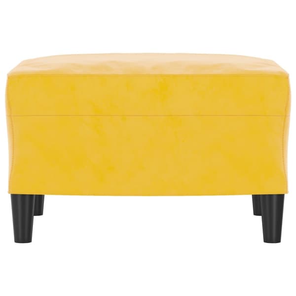 Fotpall gul 60x50x41 cm sammet