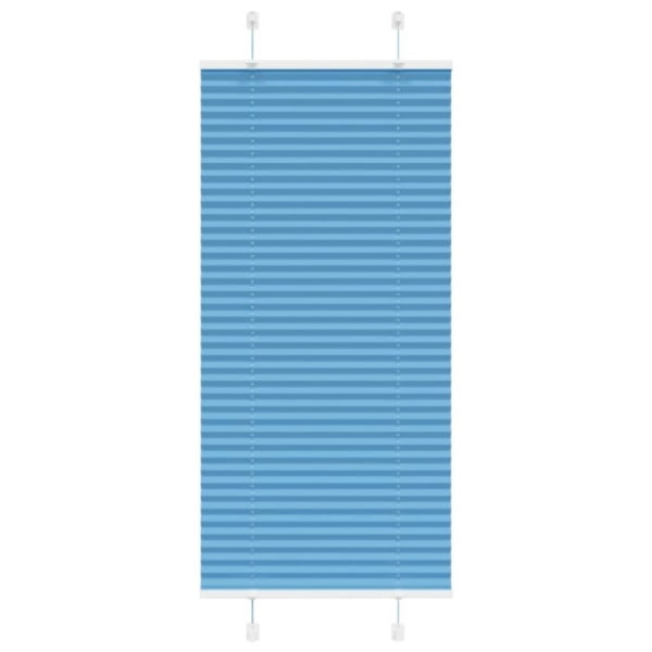 Plisserad persienn blå 60x150cm tyg bredd 59,4cm polyester