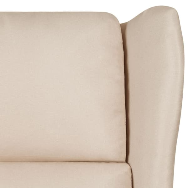 Reclinerfåtölj gräddvit tyg