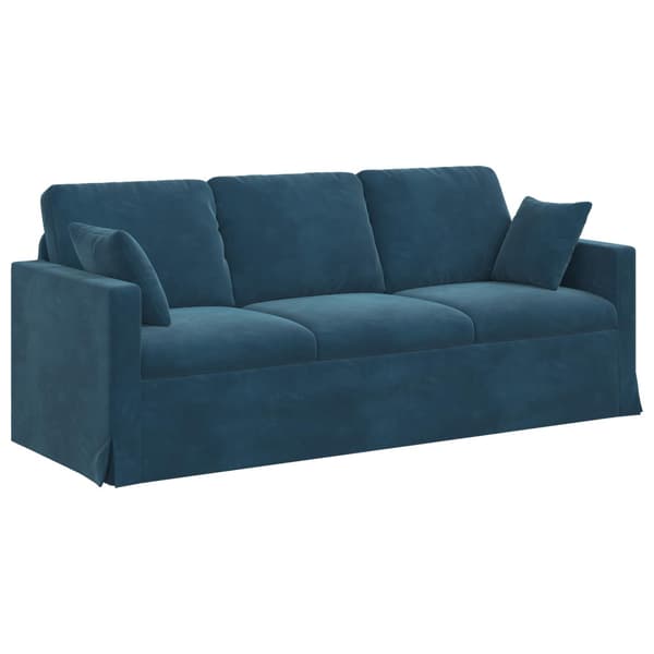 Soffset 2 pcs Blå 198 x 78 x 80 cm Sammet