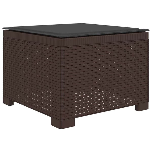 4-sits Trädgårdsoffa med Kuddar Rattan Look PP Brun