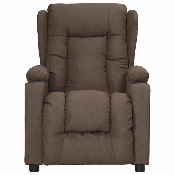 Elektrisk massagefåtölj taupe tyg