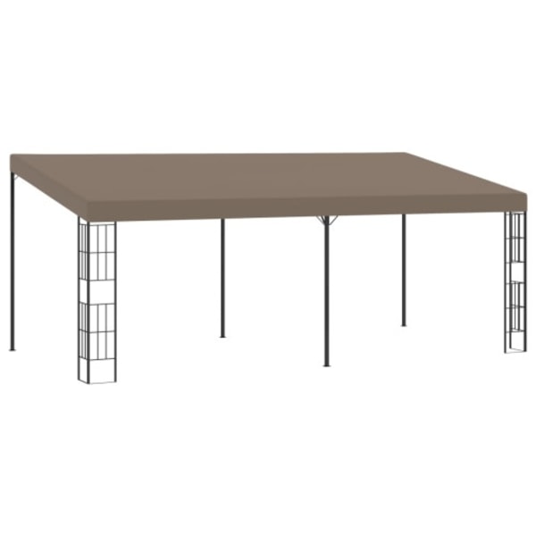 Väggmonterad paviljong 6x3 m taupe tyg