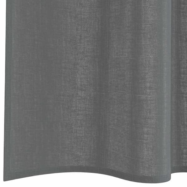 Voile gardiner med stångfickor 2 st mörkgrå