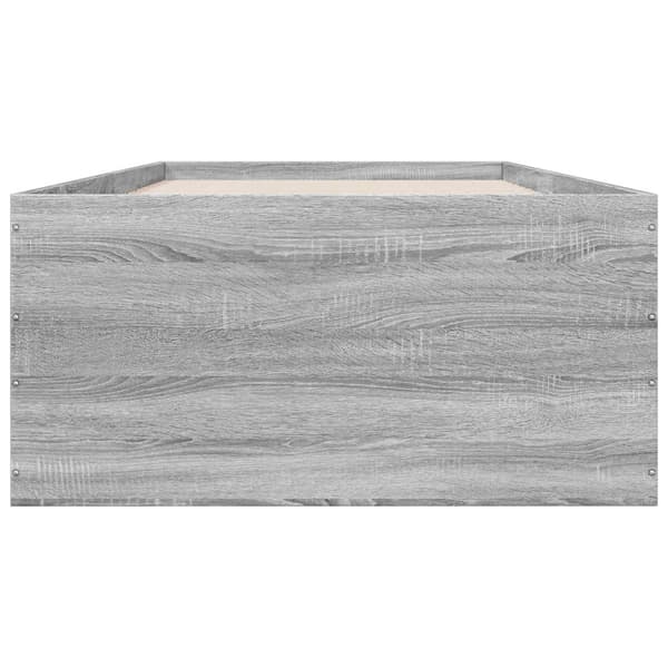 Golvsängsram Betonggrå 80 x 200 cm Konstruerat trä