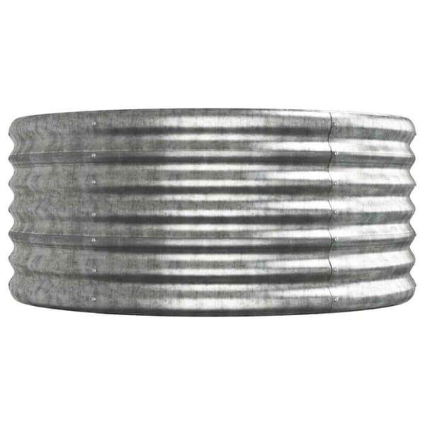 Odlingslåda galvaniserat stål 224x80x36 cm silver