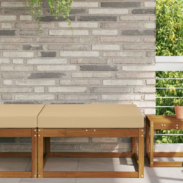 Utomhus Soffa Kudde Beige 80 x 80 x 8 cm Polyester