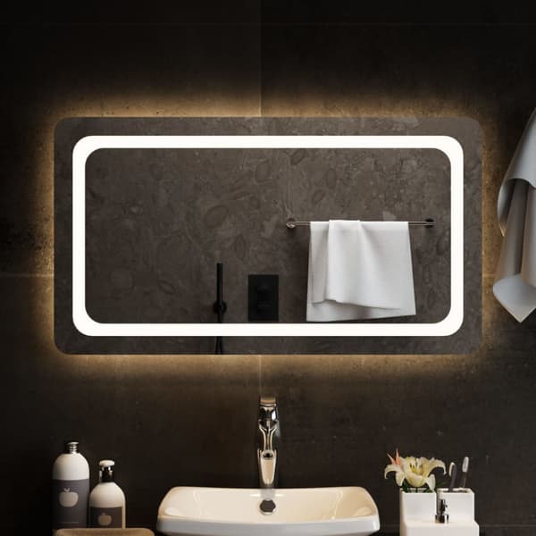 Badrumsspegel LED 90x50 cm