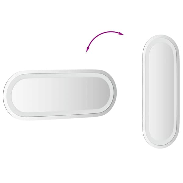 Badrumsspegel LED 40x15 cm oval