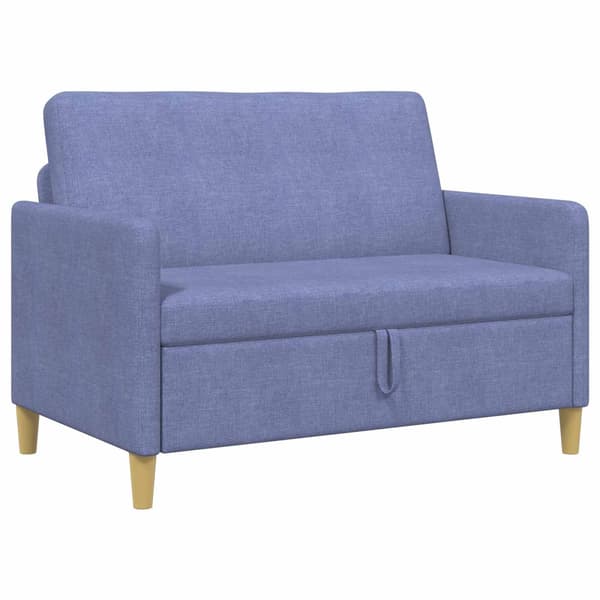 Soffa med förvaring Jeansblå 122 x 78 x 87 cm Polyester