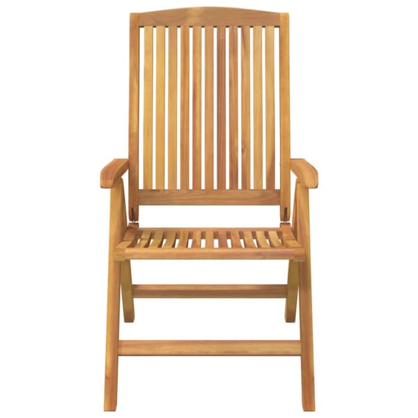 Fällbara fåtöljer med dynor, 6 st, massivt trä, teak