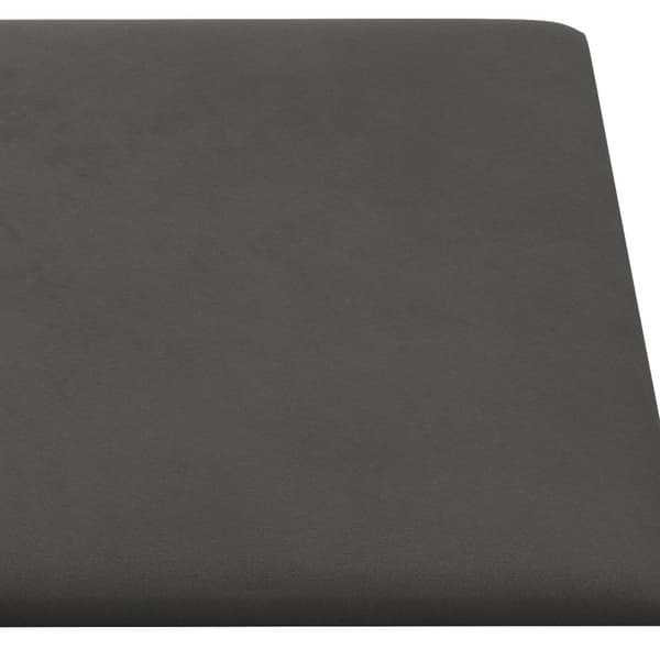 Väggsänggavel 12 pcs Mörkgrå 30 x 15 cm Sammet