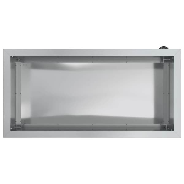 Odlingslåda med LED Silver 40 x 80 x 40 cm Galvaniserat stål