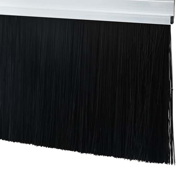 Självhäftande dörrborstlist 12 pcs Silver 100 cm