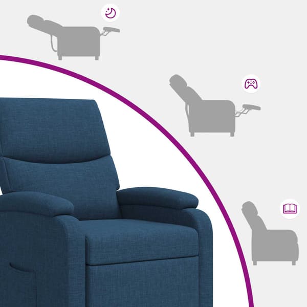 Recliner Blå Tyg